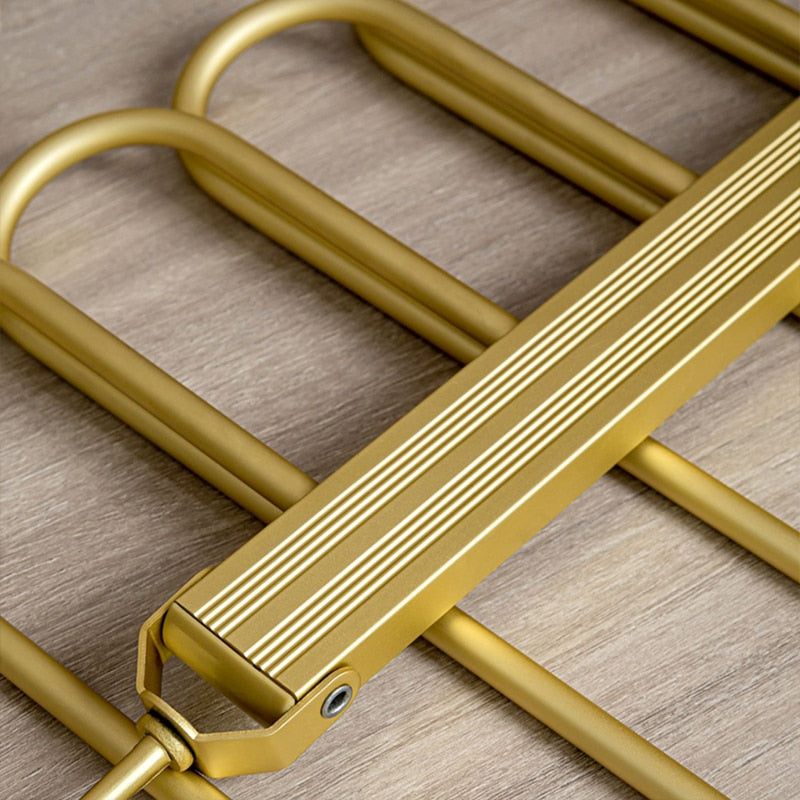 Gold Aluminum Pants Hanger bar detail