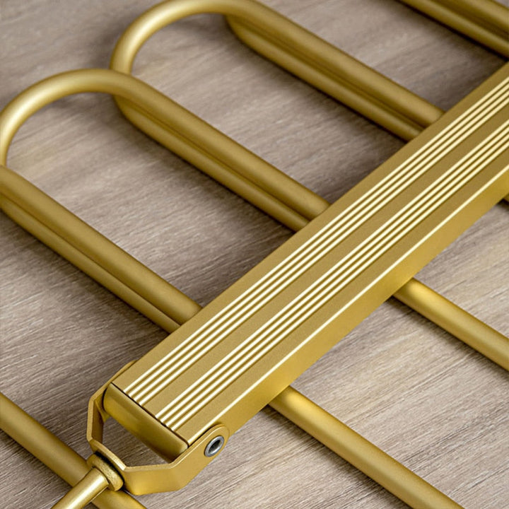 Gold Aluminum Pants Hanger bar detail