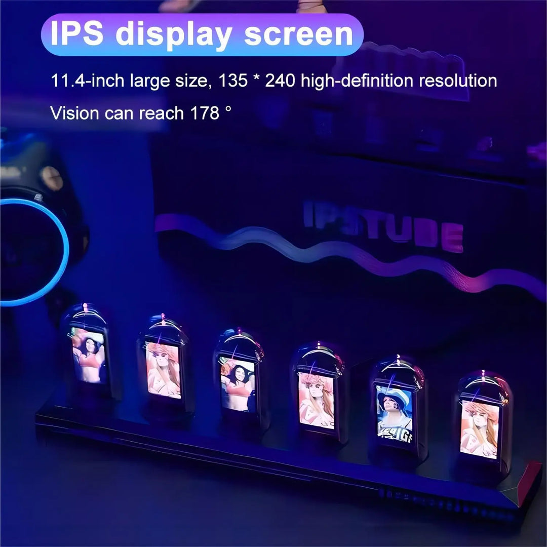 Aluminum WiFi Desk Clock photo display mode