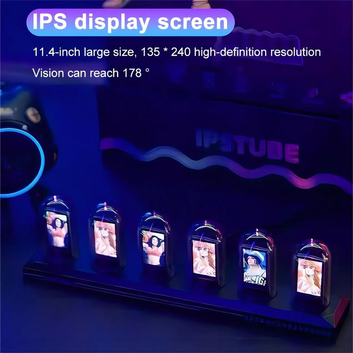 Aluminum WiFi Desk Clock photo display mode