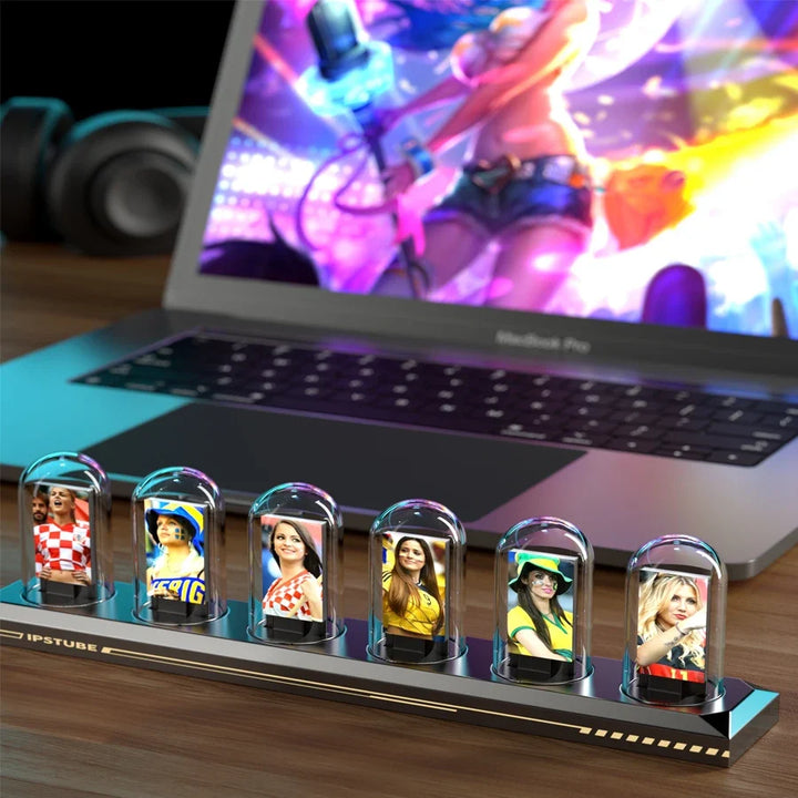 Aluminum WiFi Desk Clock USB-C port detail