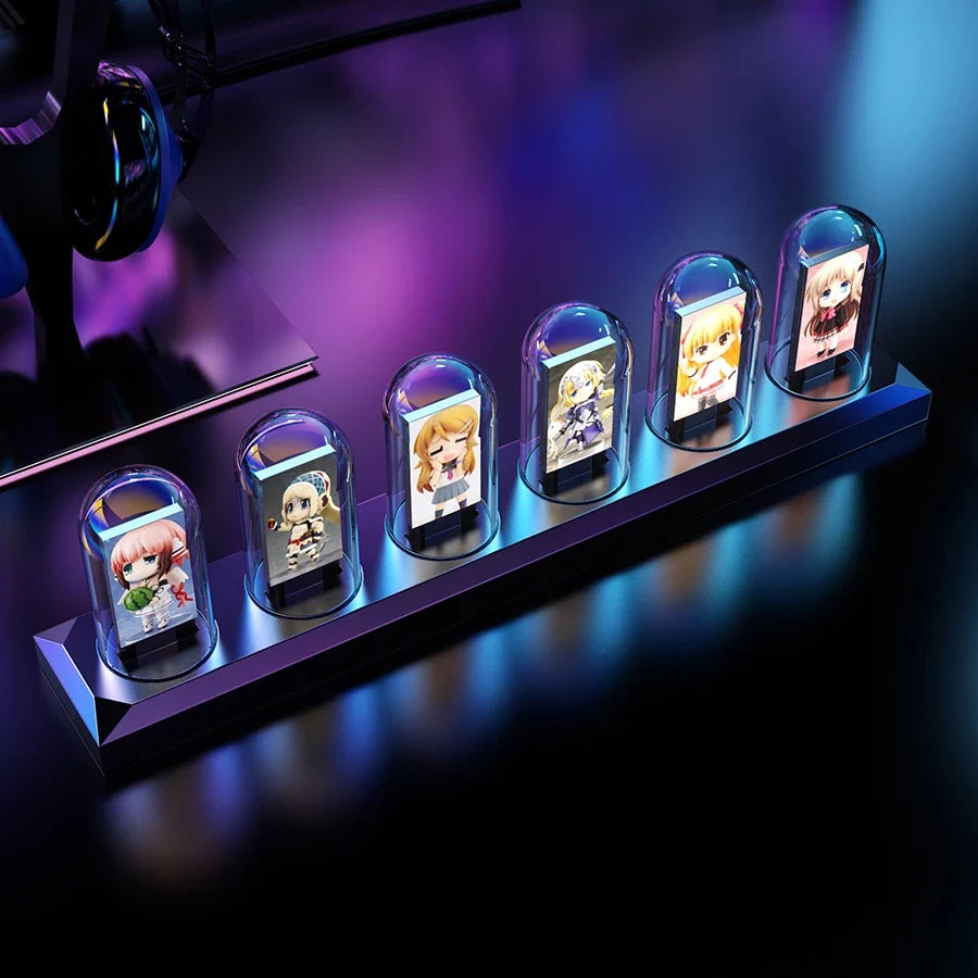 Aluminum WiFi Desk Clock lifestyle on desk setup