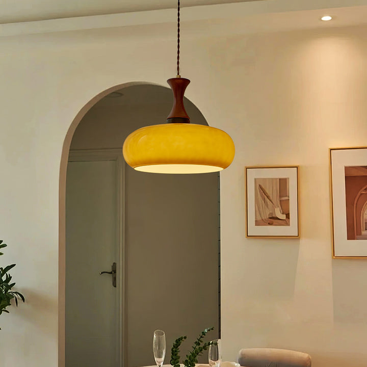 Antique Glass Plug-In Pendant, cord detail