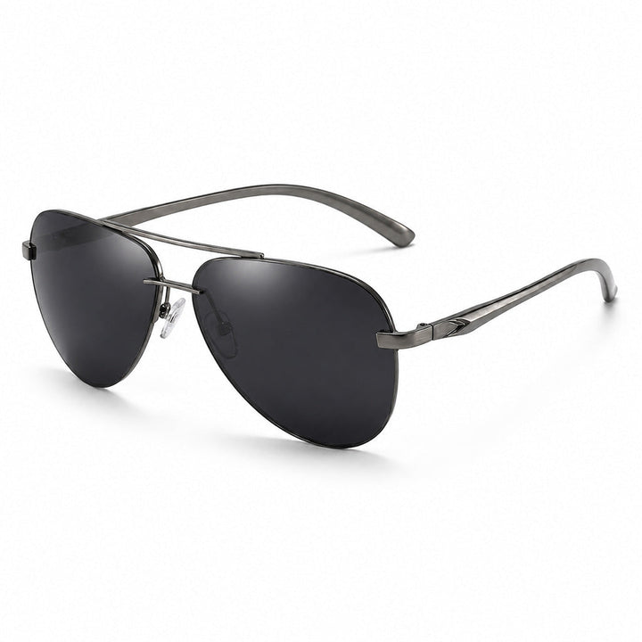 Black Classic Polarized Aviator Sunglasses front view
