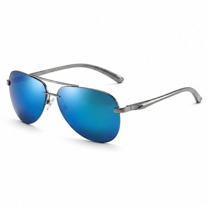 Ice Blue Classic Polarized Aviator Sunglasses front view