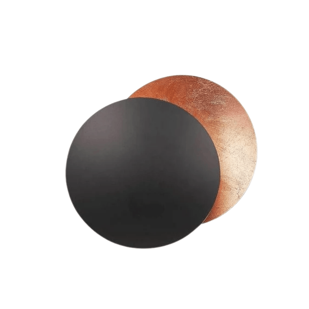 Black & Copper Black Eclipse LED Wall Lamp on white background
