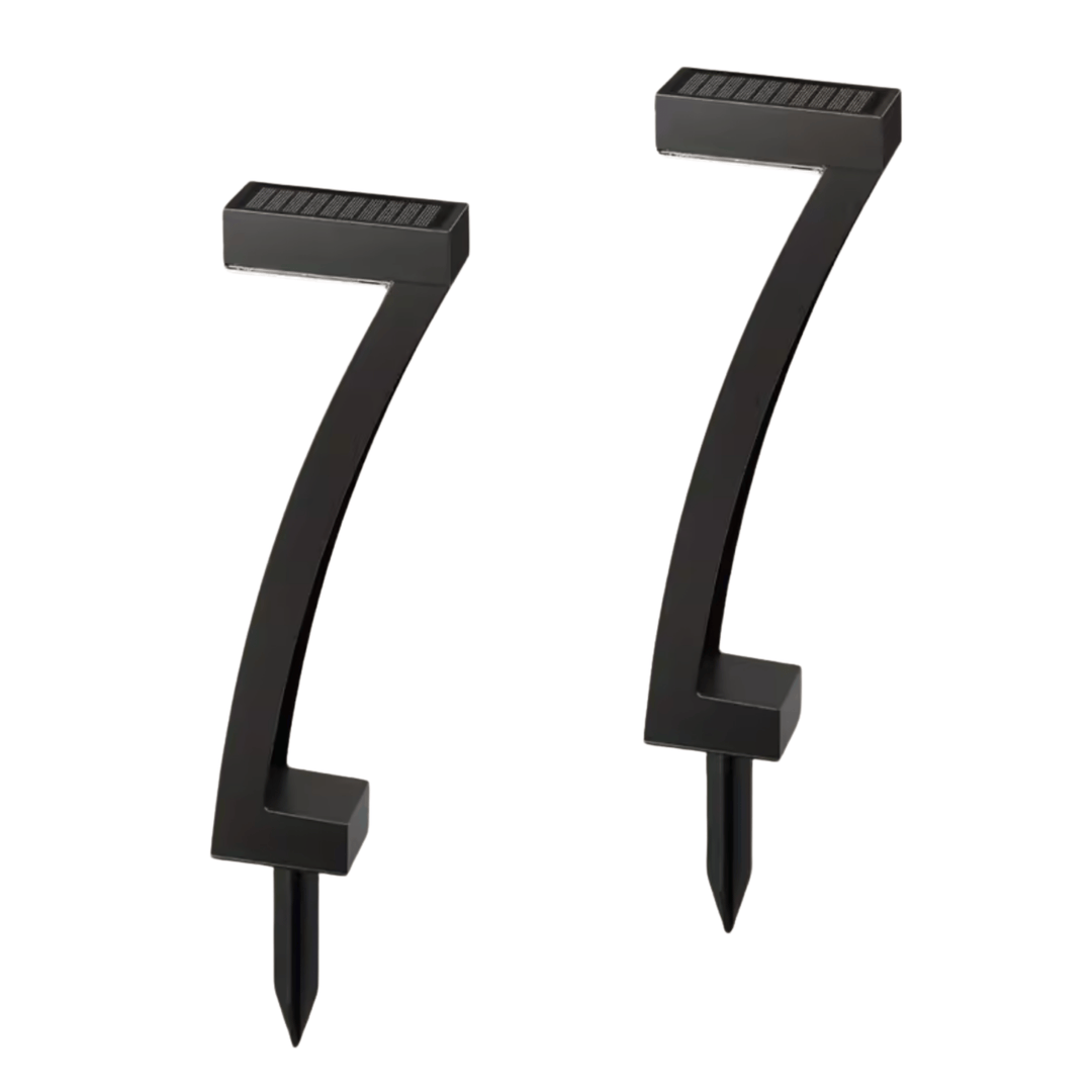 Black Solar Pathway Lights pair on white background