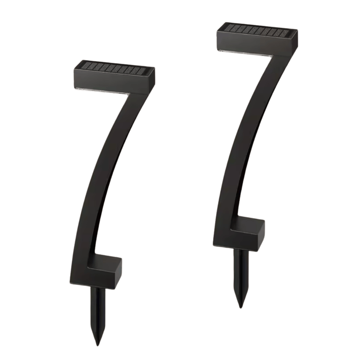 Black Solar Pathway Lights pair on white background