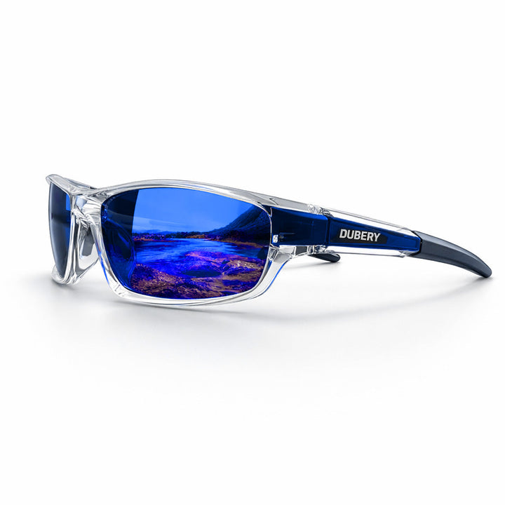 Blue Square Polarized Fishing Sunglasses front view