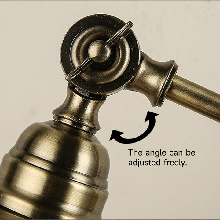 Close-up of the Bronze Gooseneck Task Light adjustable gooseneck joint