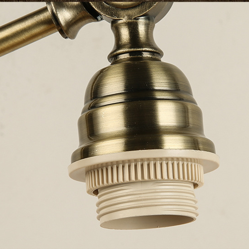 Close-up of the Bronze Gooseneck Task Light E27 bulb socket