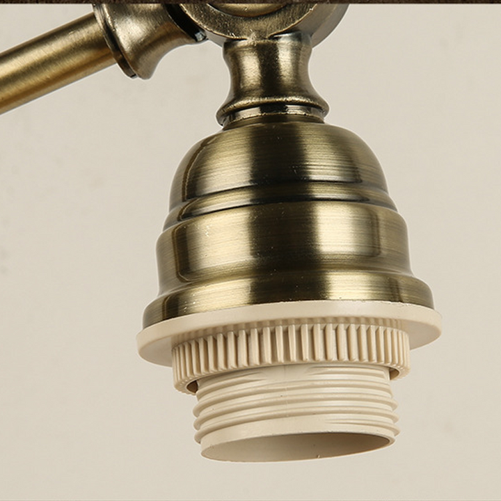 Close-up of the Bronze Gooseneck Task Light E27 bulb socket