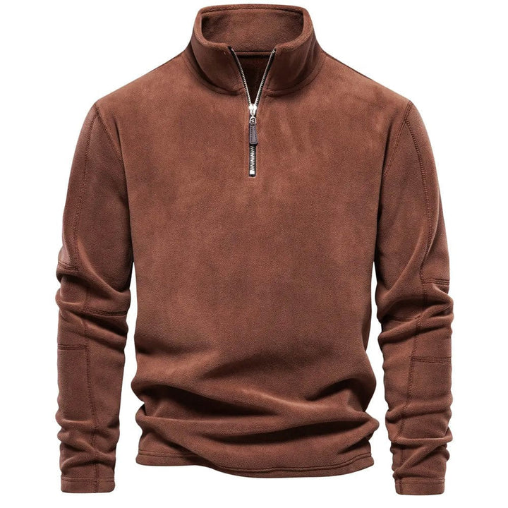 Brushed Fleece Quarter-Zip Pullover front view