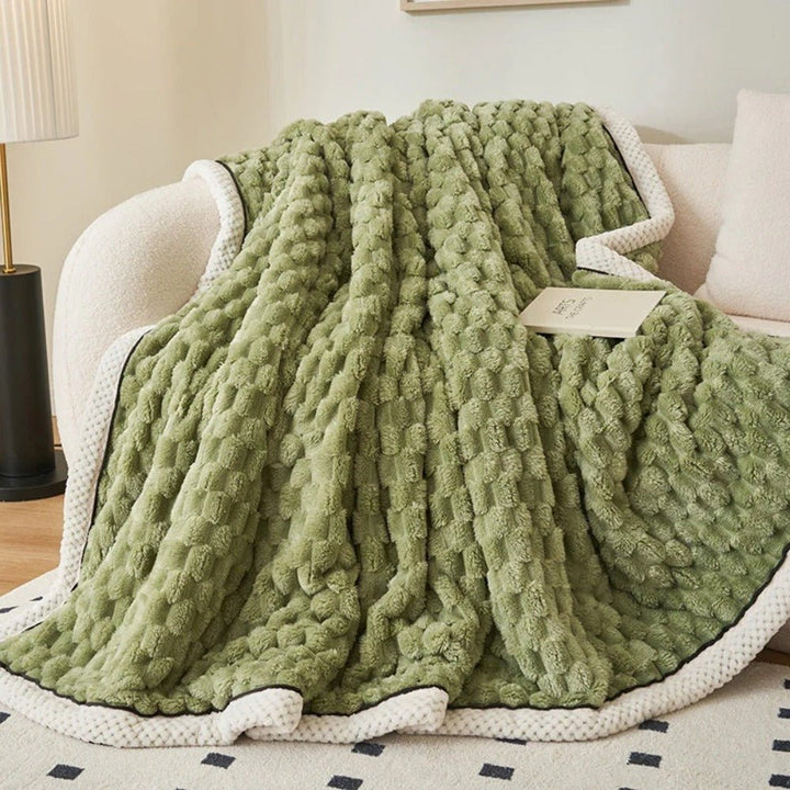 Blueberry Blue Bubble Sherpa Throw Blanket product view 10