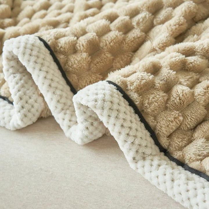 Latte Bubble Sherpa Throw Blanket product view 14