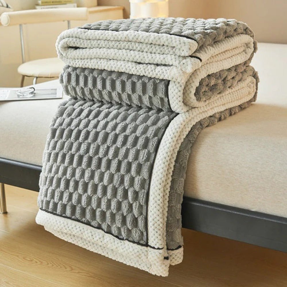Charcoal Bubble Sherpa Throw Blanket product view 4