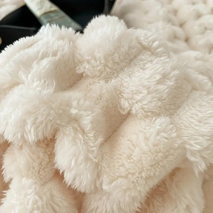 Charcoal Bubble Sherpa Throw Blanket product view 5