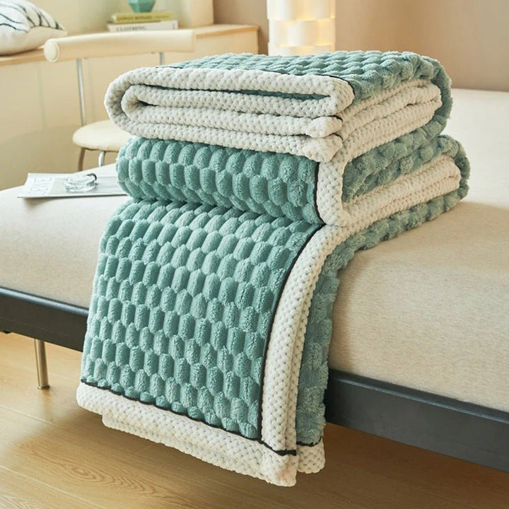 Blueberry Blue Bubble Sherpa Throw Blanket product view 9