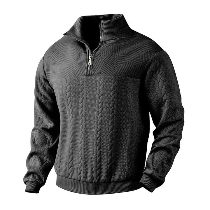 Cable-Knit Quarter-Zip Pullover alternate view 10