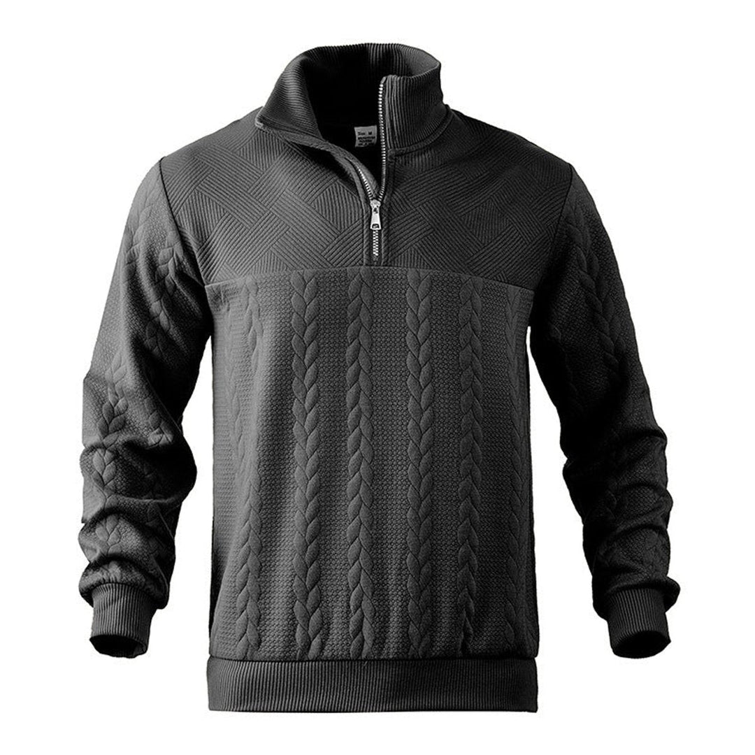 Cable-Knit Quarter-Zip Pullover alternate view 11