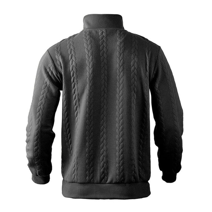Cable-Knit Quarter-Zip Pullover alternate view 12