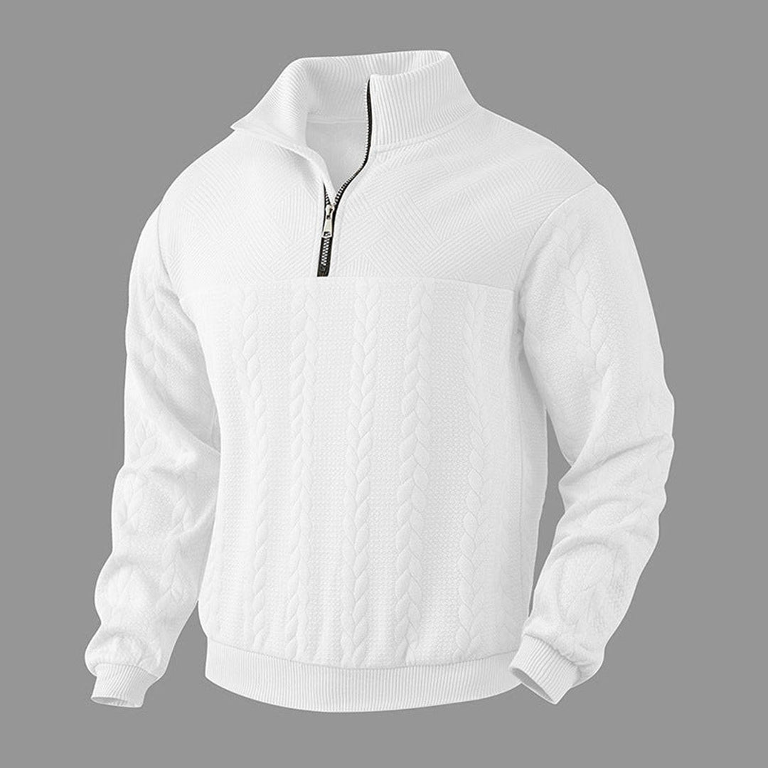Cable-Knit Quarter-Zip Pullover alternate view 13