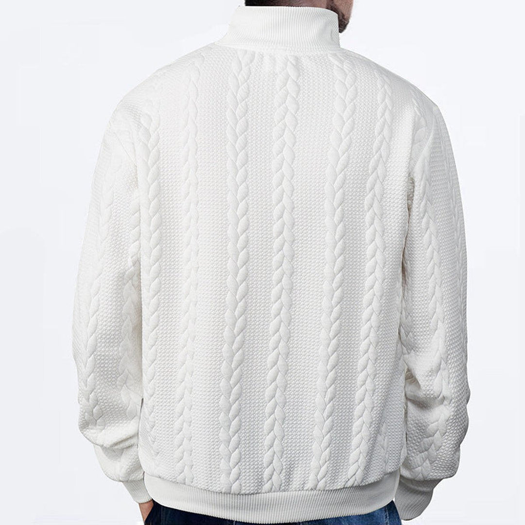 Cable-Knit Quarter-Zip Pullover alternate view 16