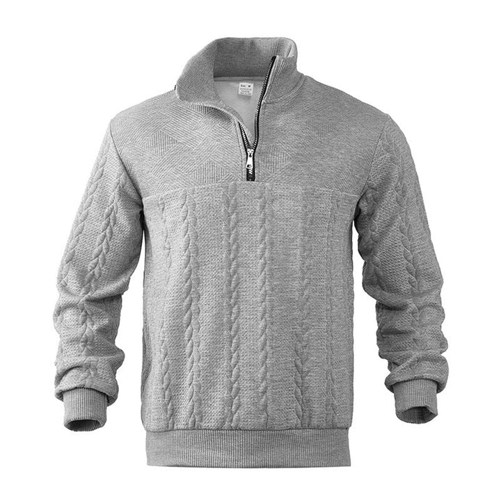 Cable-Knit Quarter-Zip Pullover alternate view 2