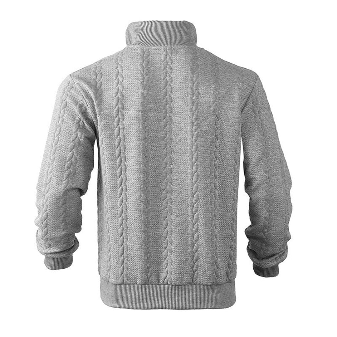 Cable-Knit Quarter-Zip Pullover alternate view 3