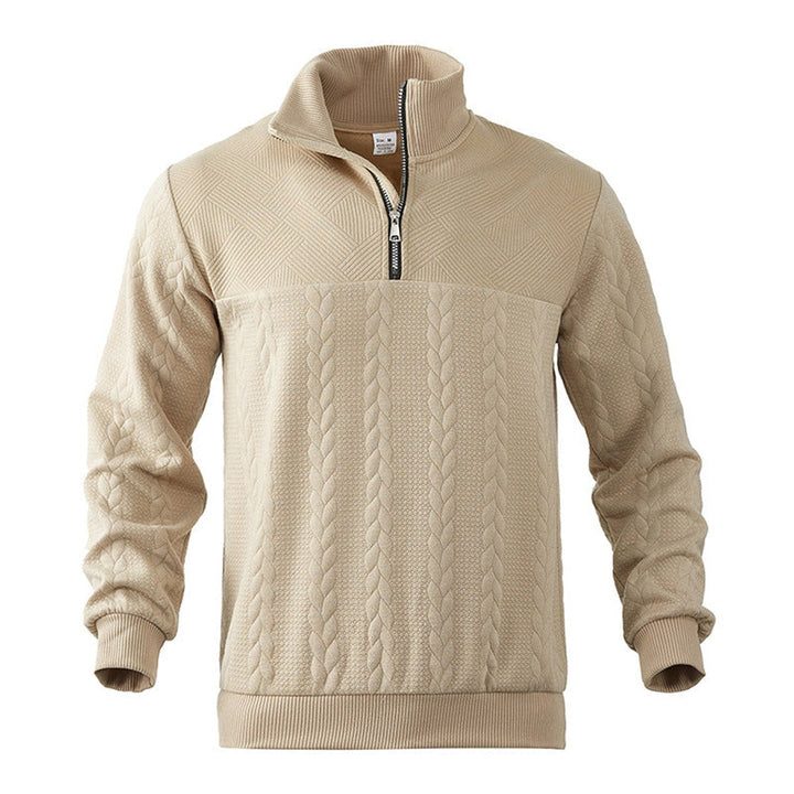Cable-Knit Quarter-Zip Pullover alternate view 4