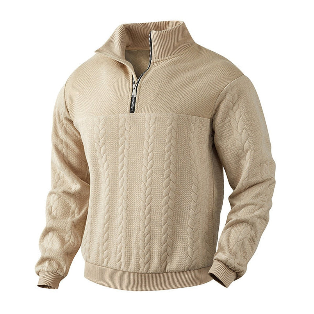 Cable-Knit Quarter-Zip Pullover alternate view 5