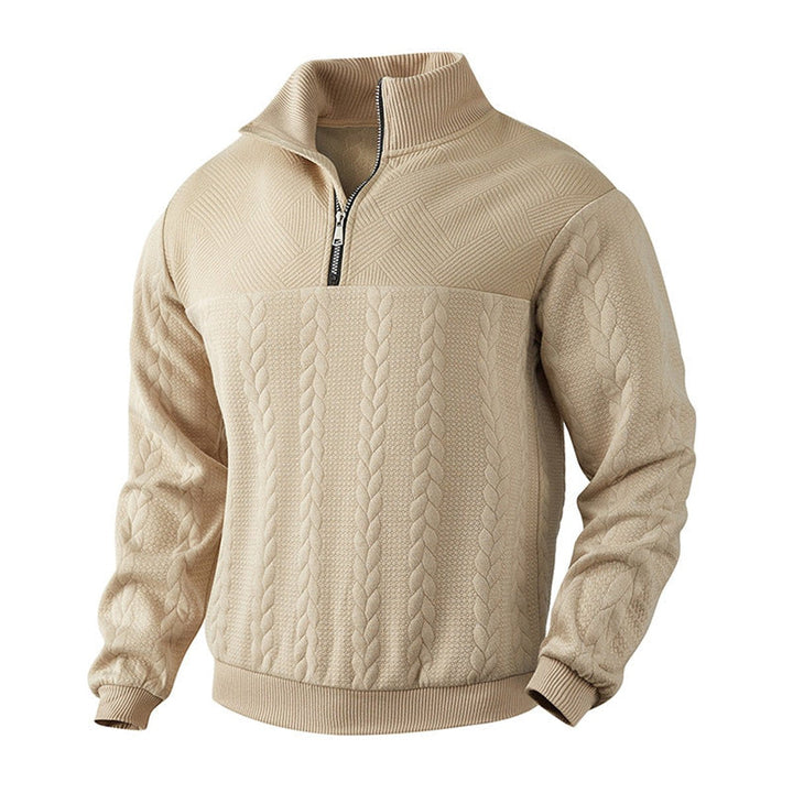 Cable-Knit Quarter-Zip Pullover alternate view 5
