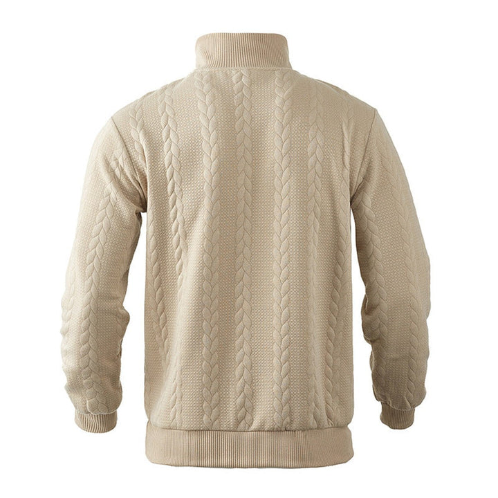 Cable-Knit Quarter-Zip Pullover alternate view 6