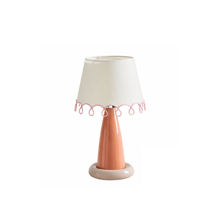 Coral Pink Candy-Shape Resin Table Lamp dimension diagram