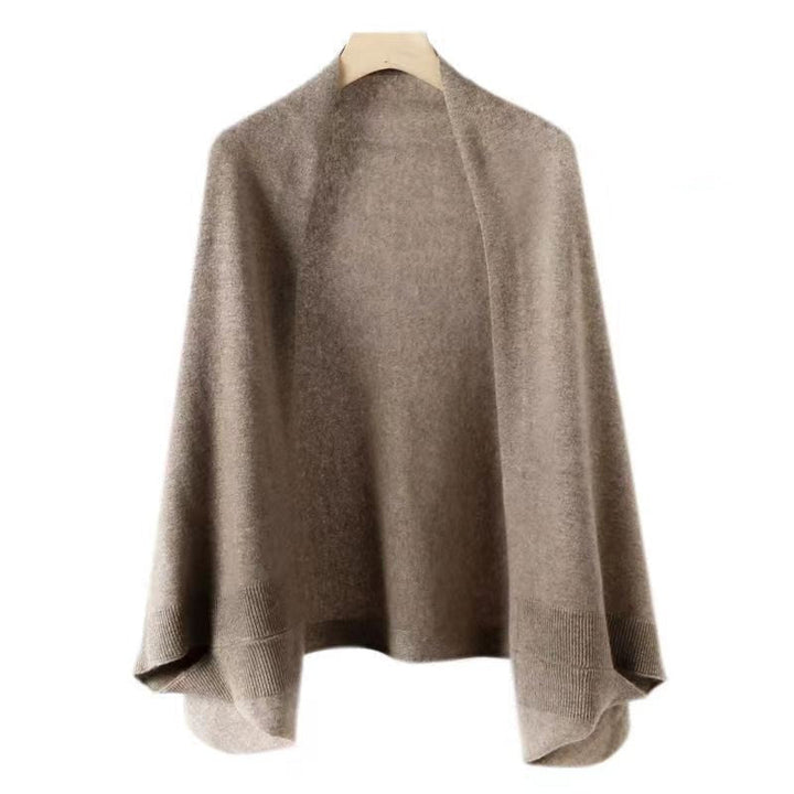 Camel Cashmere-Feel Shawl Wrap Scarf on hanger