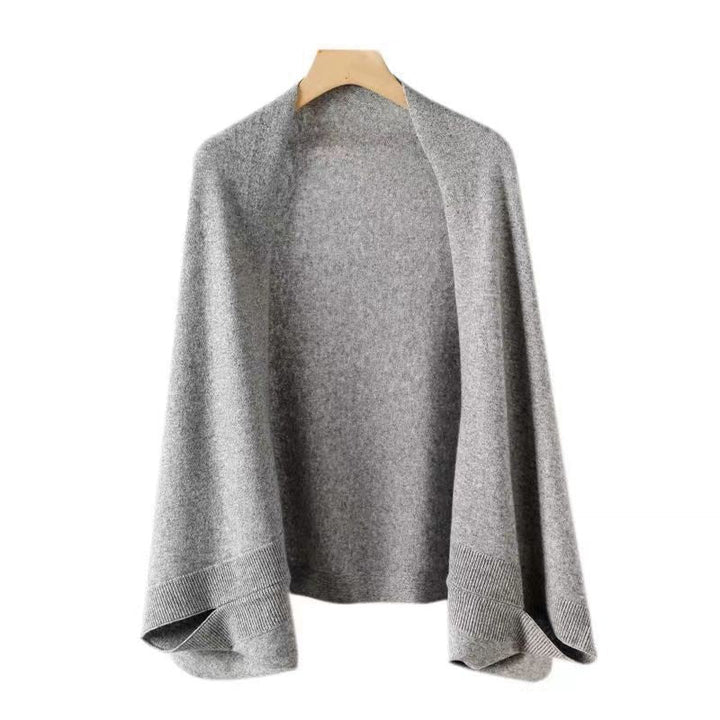 Light Gray Cashmere-Feel Shawl Wrap Scarf on hanger