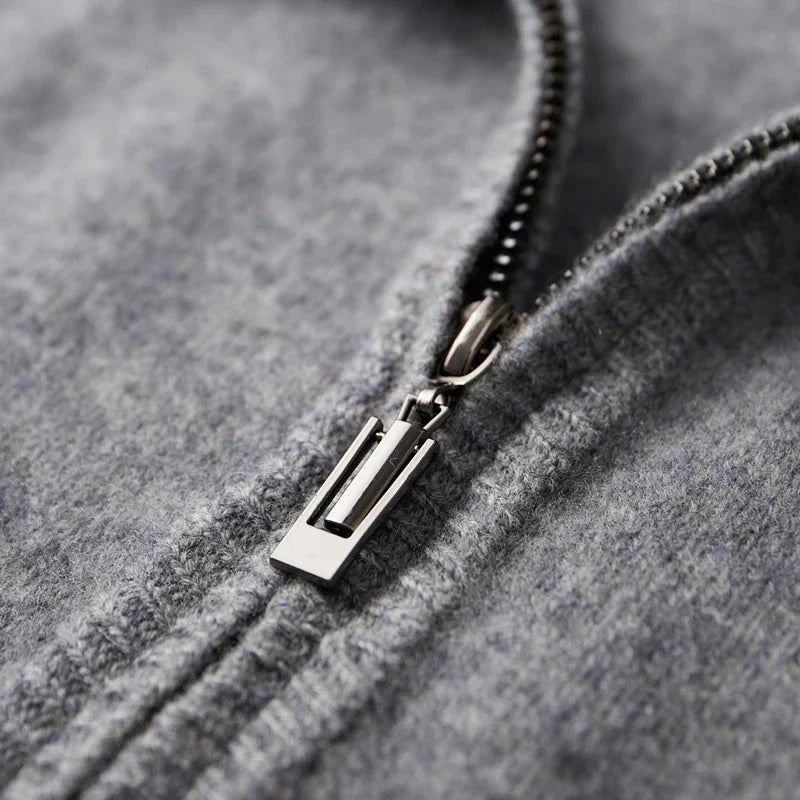 Cashmere Zip-Front Cardigan product view 12