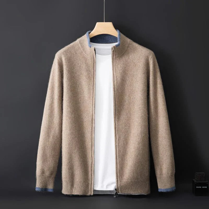 Cashmere Zip-Front Cardigan product view 2