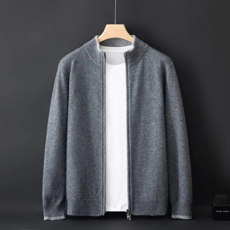 Cashmere Zip-Front Cardigan product view 5