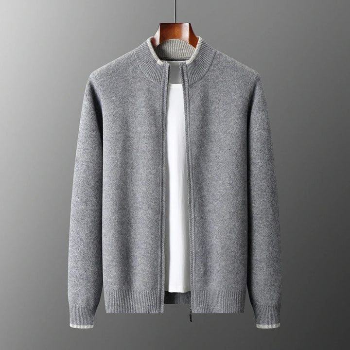 Cashmere Zip-Front Cardigan product view 6