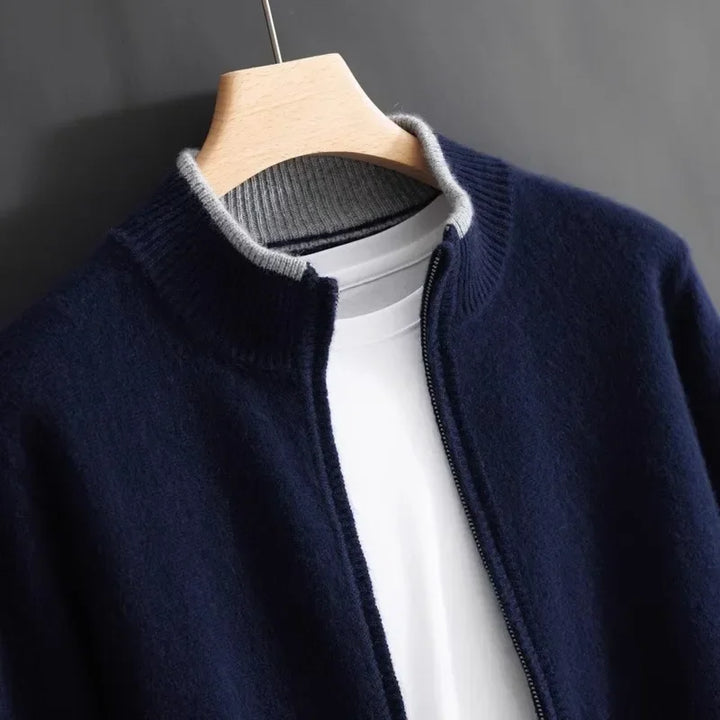 Cashmere Zip-Front Cardigan product view 8