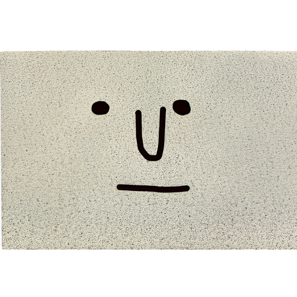Cheeky Smiley Print Doormat