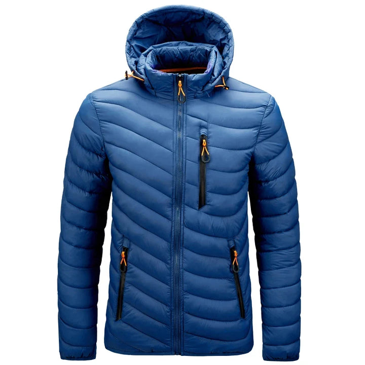 Chevron-Quilted Hooded Puffer Jacket alternate view 2