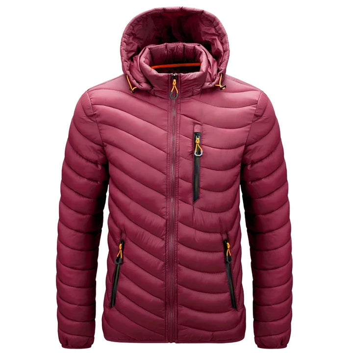 Chevron-Quilted Hooded Puffer Jacket alternate view 4