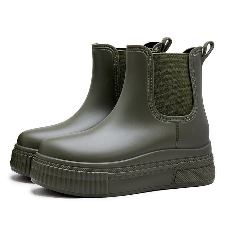 Chunky-Sole Chelsea Rain Boots detail