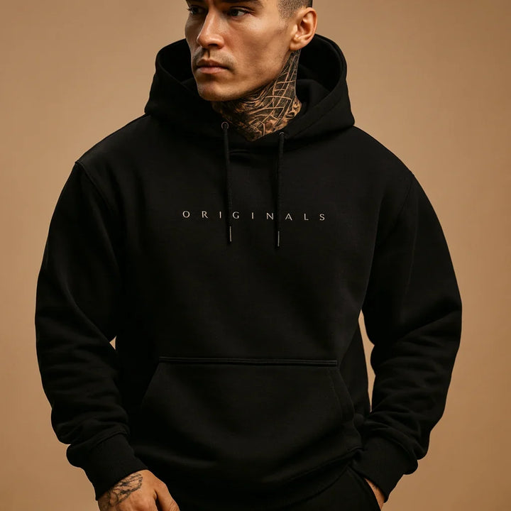 Black Pullover Hoodie front view
