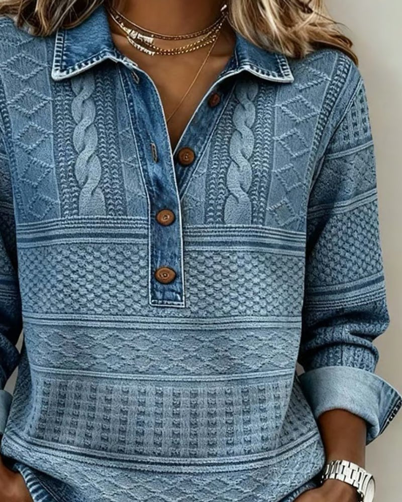 Collared Cable-Knit Sweater alternate view 5