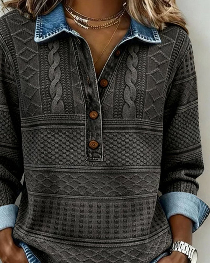 Collared Cable-Knit Sweater alternate view 7