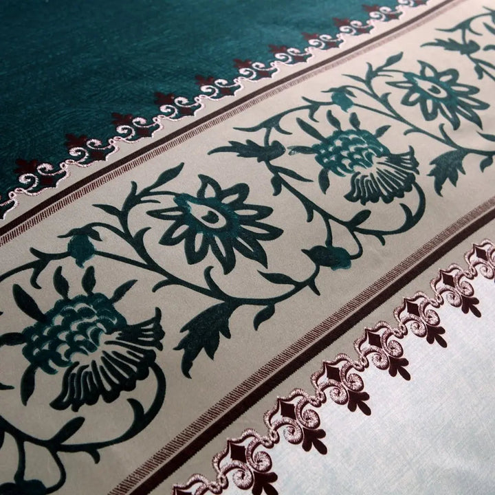 Botanical Border Duvet Cover Set floral band close-up