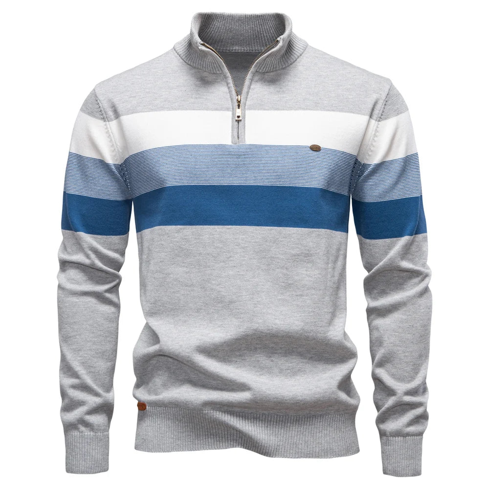 Color-Block Quarter-Zip Sweater alternate view 4